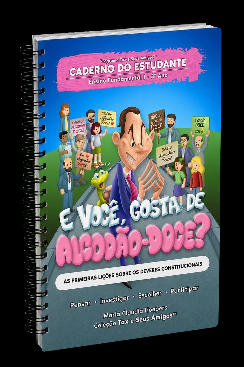 Capa do Caderno do Estudante do Programa Tax, 3º ano — E você, gosta de algodão-doce?